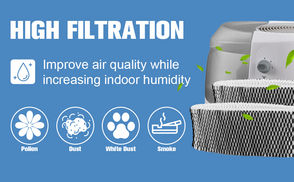 ROMON 4 Pack HWF62 Humidifier Filter A Replacement for