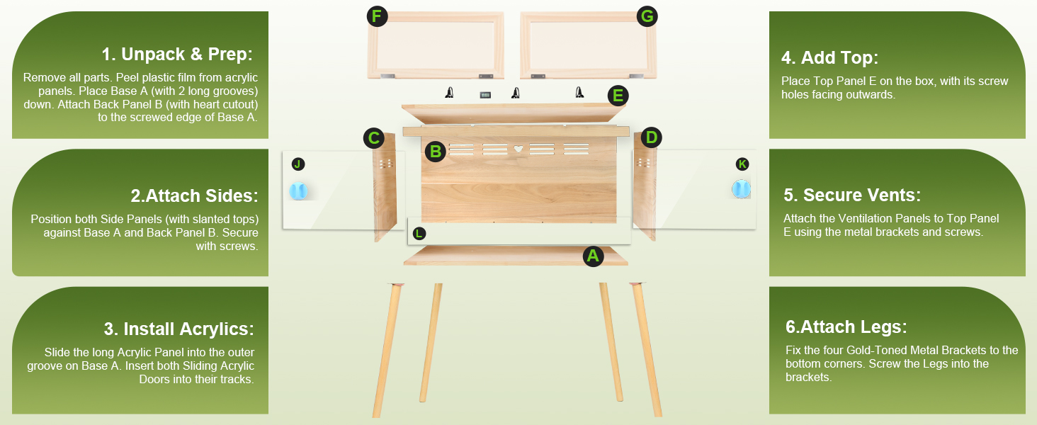 FMATOZ 33 Gallon Reptile Terrarium with Stand