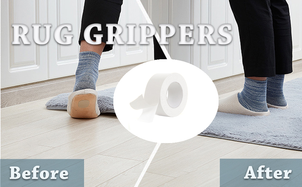 Grippers for Mats on Carpet, 5cm x 20m Carpet Grippers for Rugs on Top
