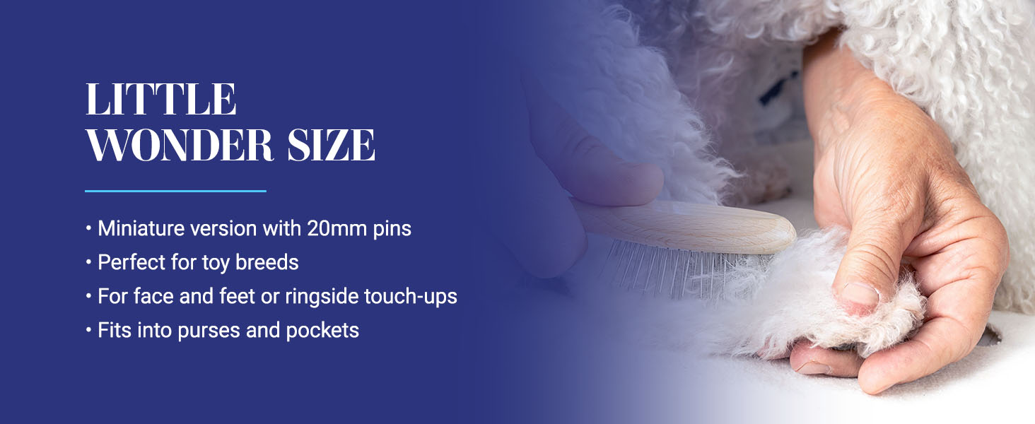 Chris Christensen Original Oval Pin Little Wonder Dog Brush - Mini size