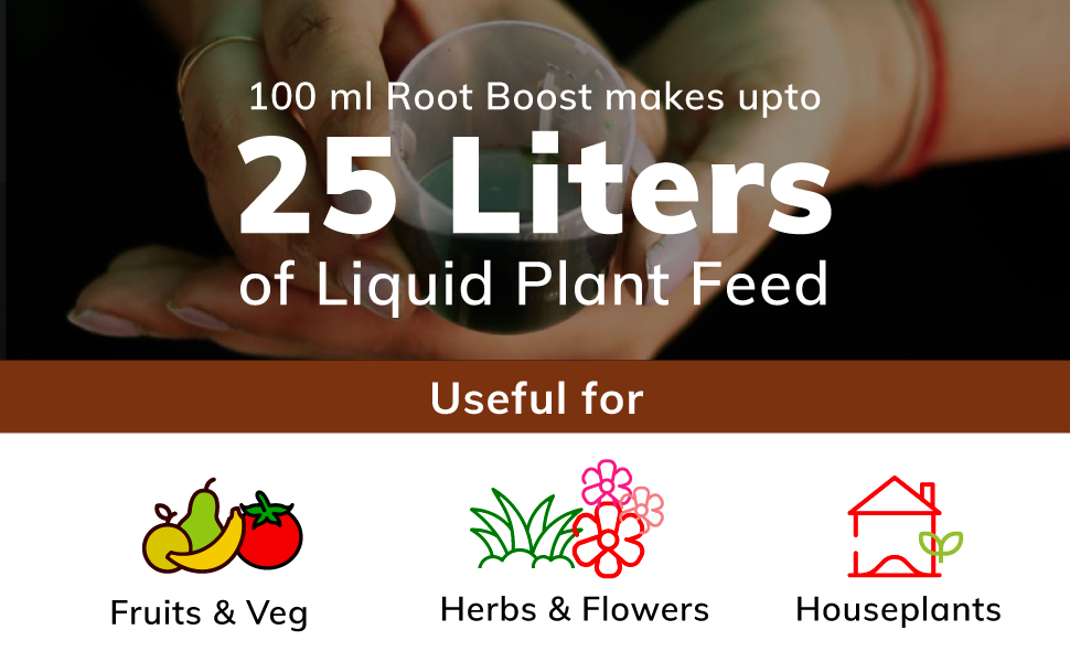 Lazy Gardener Root Boost Liquid Fertilizer for Plants Root Growth Home