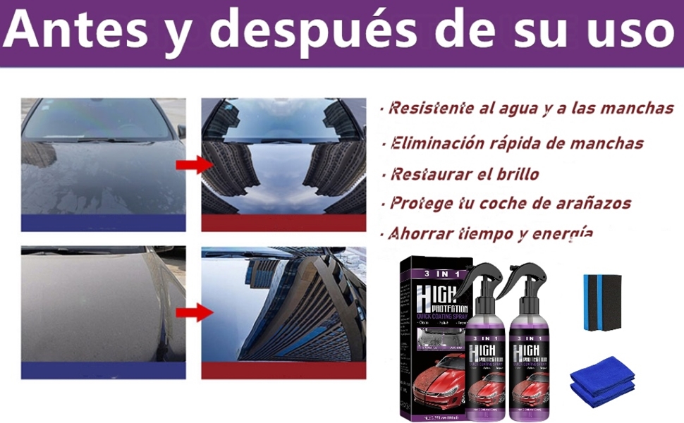 spray de recubrimiento de coche de acción rápida