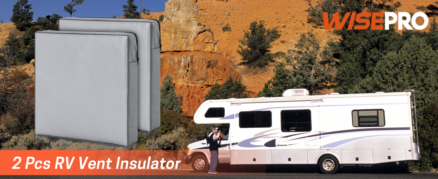 WISEPRO RV Vent Insulator, 2 Pack RV Sunroof Insulator with