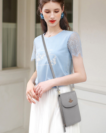 HNOOM Touchable Phone Bag Women Cross Body Phone Bag RFID Blocking Cell Phone Purse Wallet Crossbody Shoulder Bag Wristlet Handbags with Shoulder & Wrist Strap Fits Phone Under 6.9 Inch 29 cross shoulder phone bag with long strap