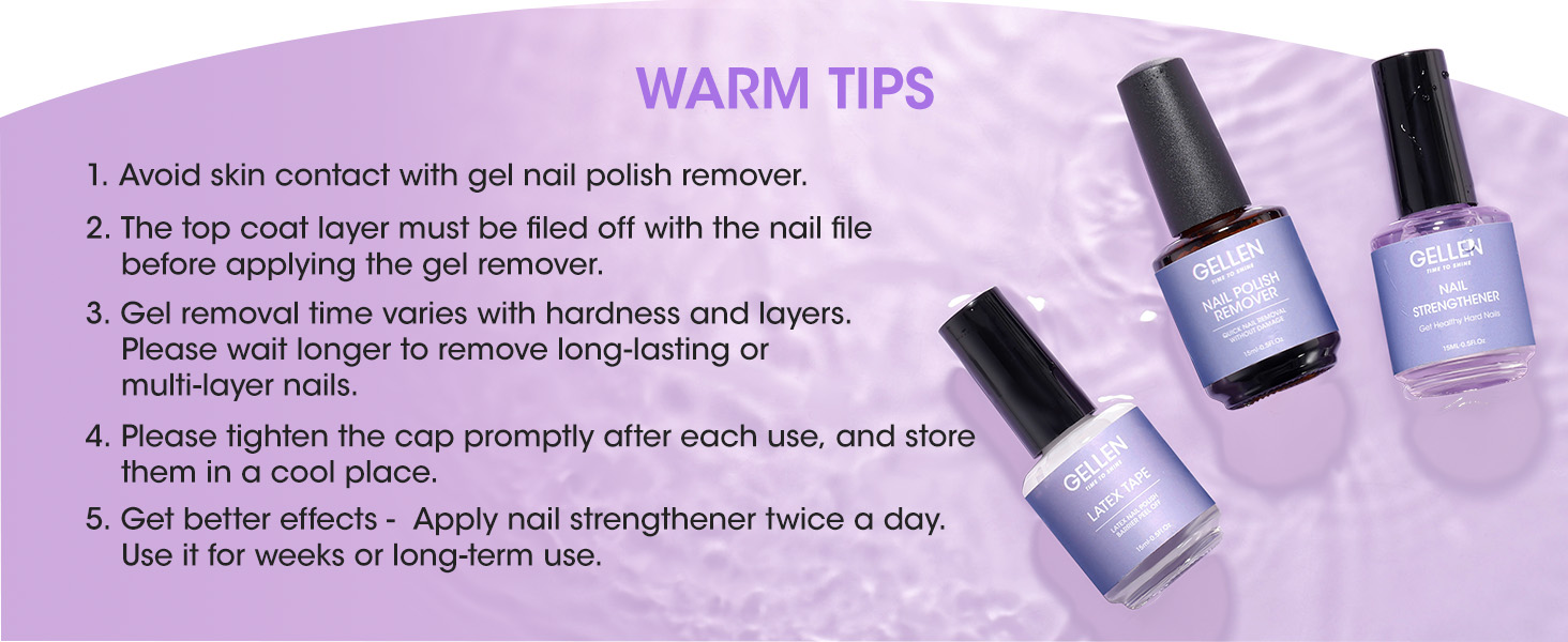 warm tips for gel polish removal