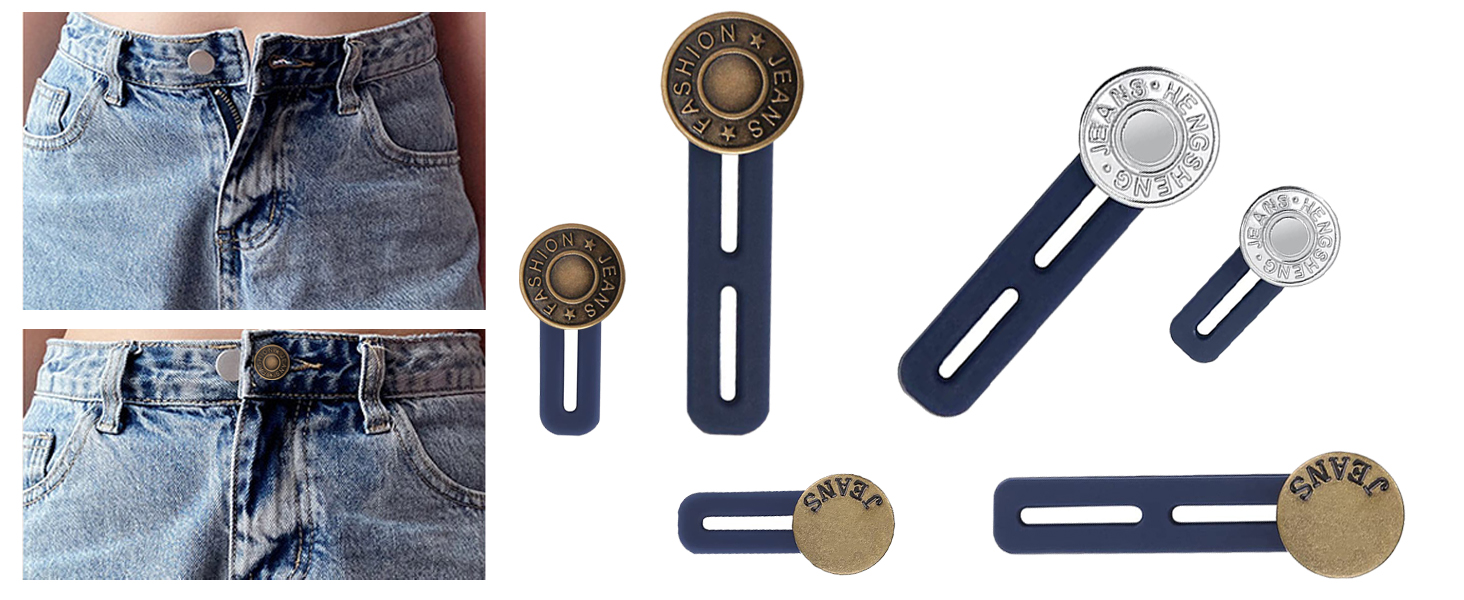 YouOKLight Button Extenders for Jeans, 12 Pcs Jean Button
