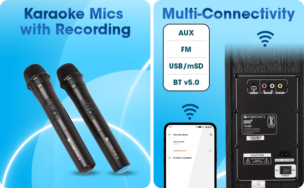 ZEBRONICS Hammer Dual Tower Speaker with Powerful 160W RMS Output, Deep