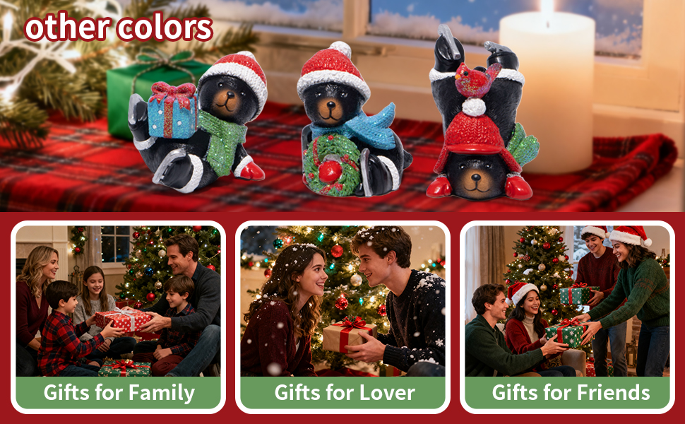 Hodao Christmas Polar Bear Figurines