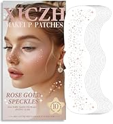 Glitter Freckles - Rose Gold Sparkle Freckles - 10 Pcs Glitter Freckles for Women & Girls Face Ma...
