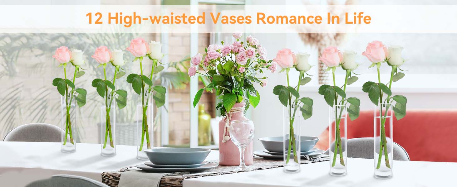 Glass Vases for Centerpieces Clear Vase,... 8 vase