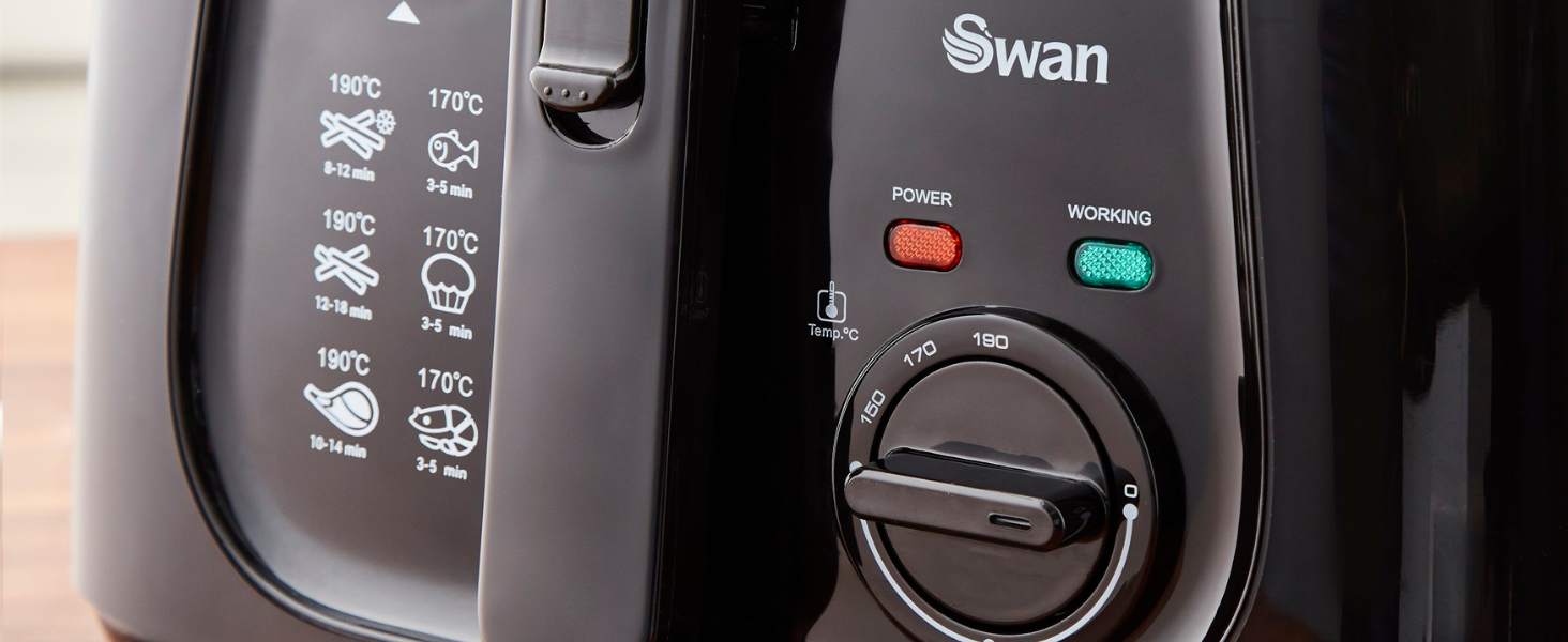 Swan SD6080N 2.5 Litre Deep Fat Fryer with Viewing Window, Easy Clean