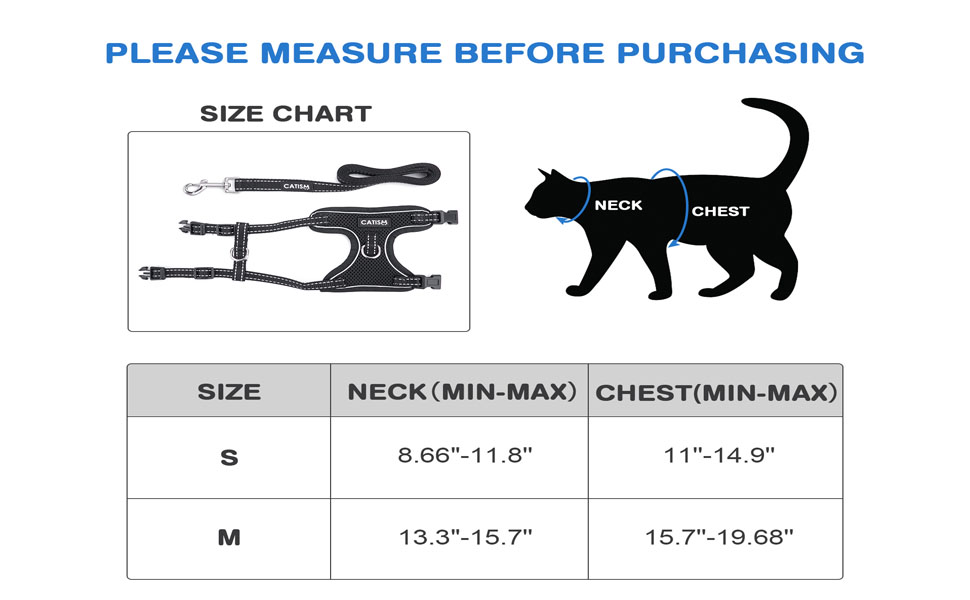Cat Harnesses with Leash Doublesided Available CATISM Adjustable