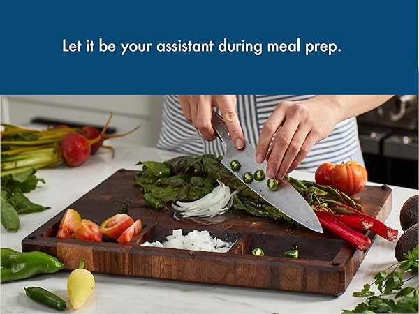 Sonder Los Angeles Alfred board compartments can be used for scraps and organization.