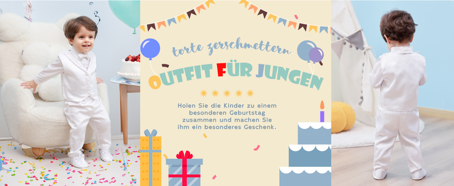 Booulfi Christening Suit Boy Suit Clothing Set Booulfi Christening Suit Christening Dress Birthday Clothing Set