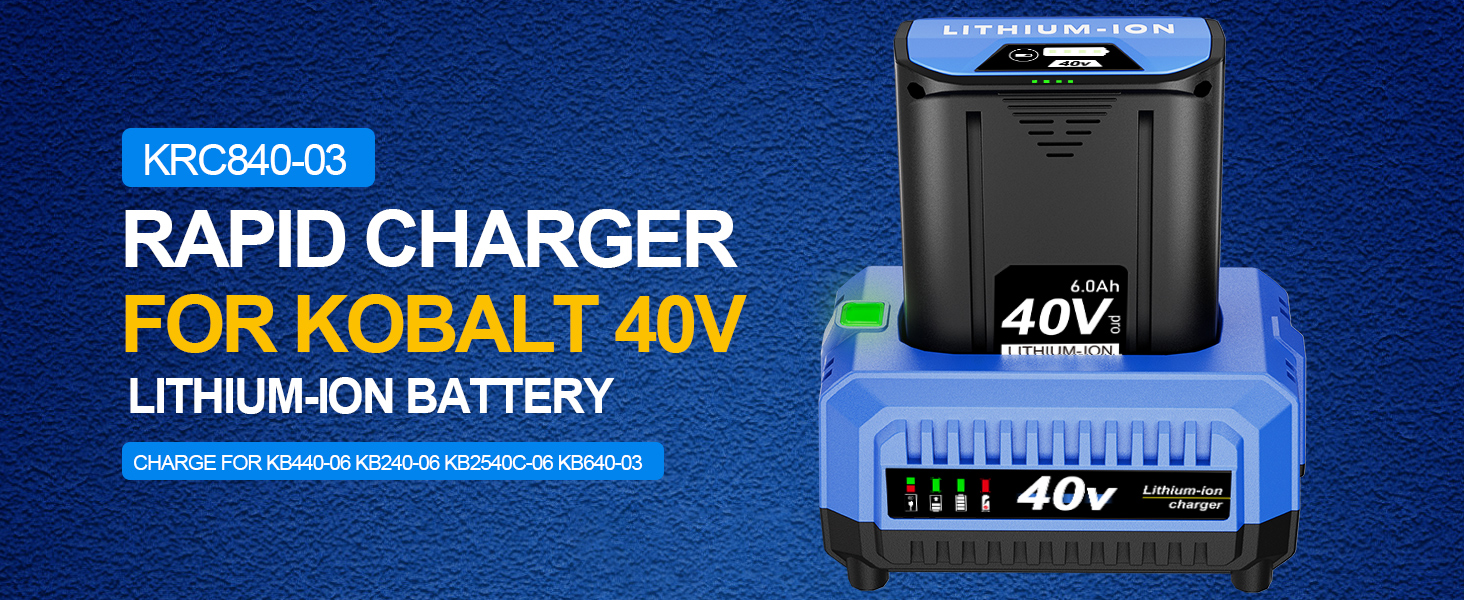 Fast Charger Replace for Kobalt 40V Battery Charger