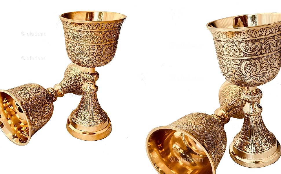 ALADEAN Vintage Chalice Goblet 1x Royal Wine Cups of