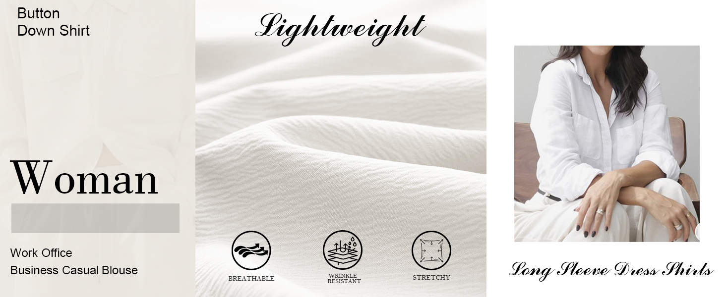 2024 Work Office Blouses for Women Dressy Casual Blouses Button Down Tops