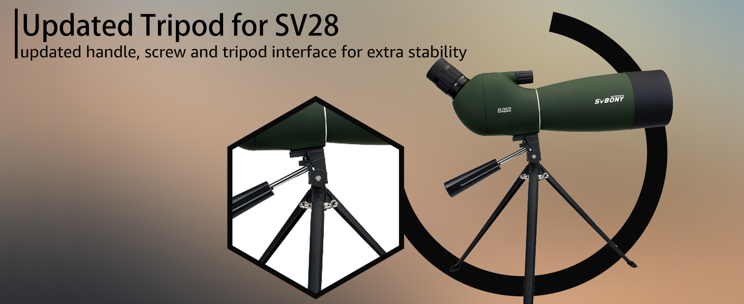 SVBONY SV28 2575x70mm Spotting Scope Telescope, Spotting Scope with