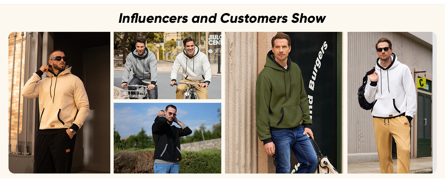 Mens Casual Cotton Hooded