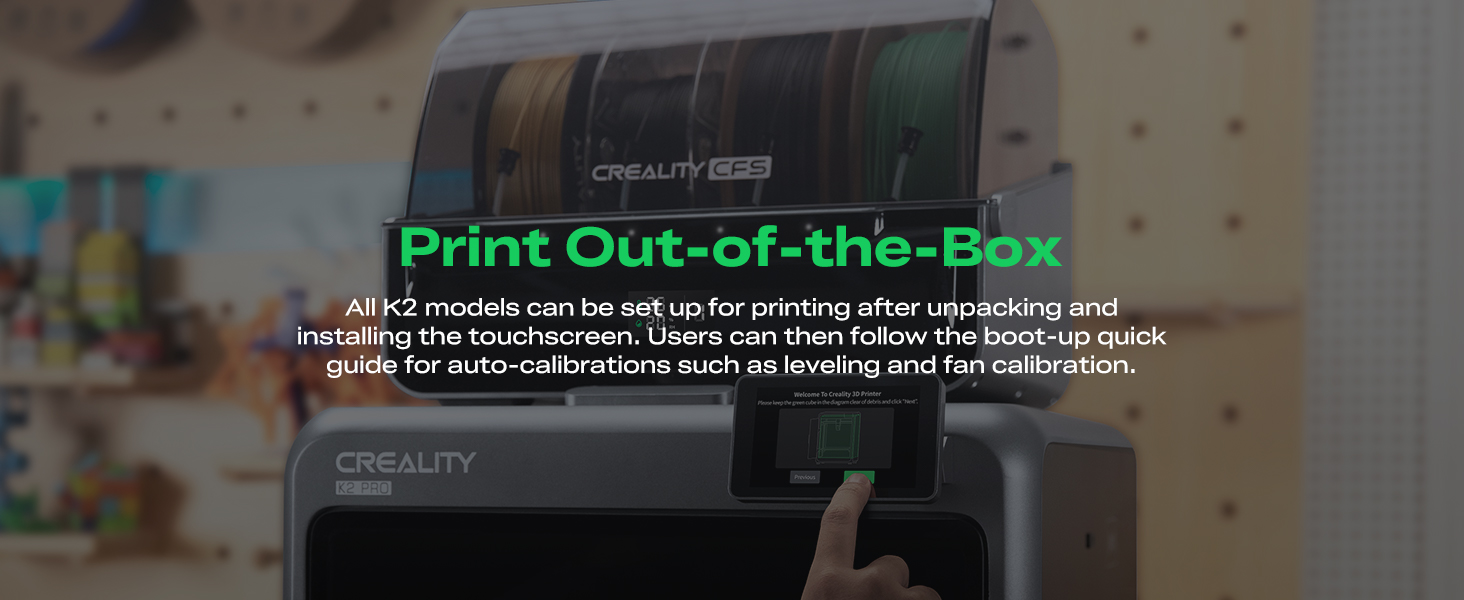 Text reads 'Print Out-of-the-Box'. Dark interface or screen display showing text against black background.