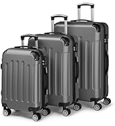 LEADZM Reisekoffer Set 3 Teilig + 4 Rollen + Zahlenschloss | Silbergrau für Business Reisen (Style 1)  
LEADZM ABS Reise Bb1496b2 1dcf 4738 A6db 0df588e098e1. AC SR166,182