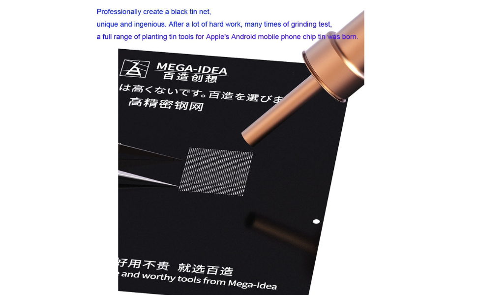 Bga Black Universal Stencil for Ic Reballing Use Solder Paste/PPD Paste & SMD Rework Station for