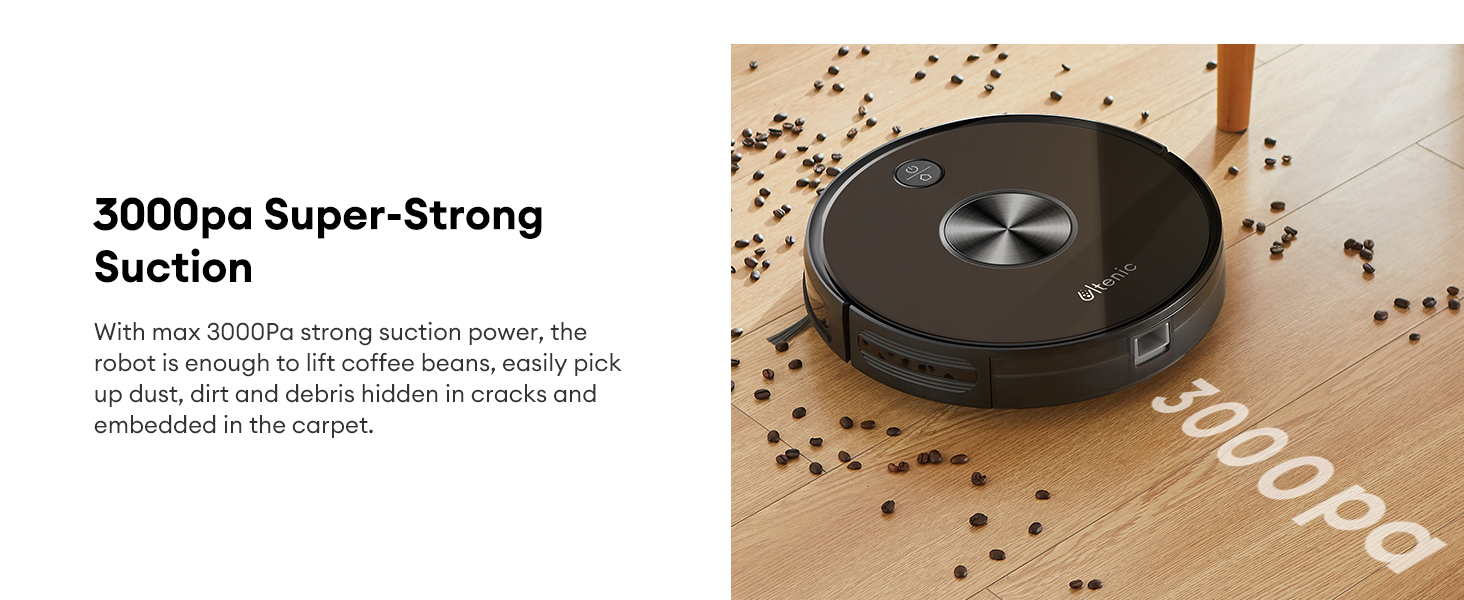 Ultenic D5s Pro Robot Vacuum Cleaner with Mop, 3000Pa Suction, Ultra