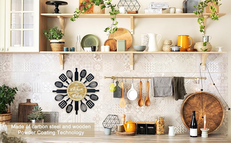 MJFAJAZF Kitchen Wall Decor My Kitchen My Rules Metal Wall