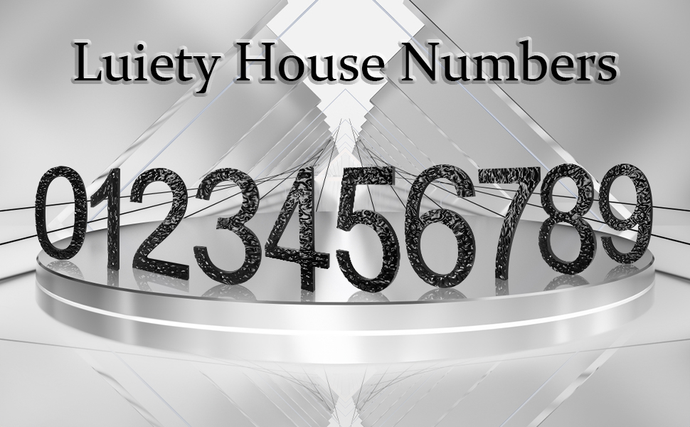 8 Inch House Numbers for Outside,Modern Floating Black House Numbers,Address Numbers