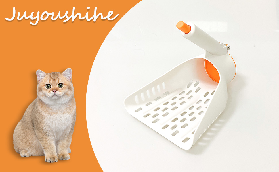 Juyoushihe Cat Litter ScooperPush Button Cat Litter Scoop