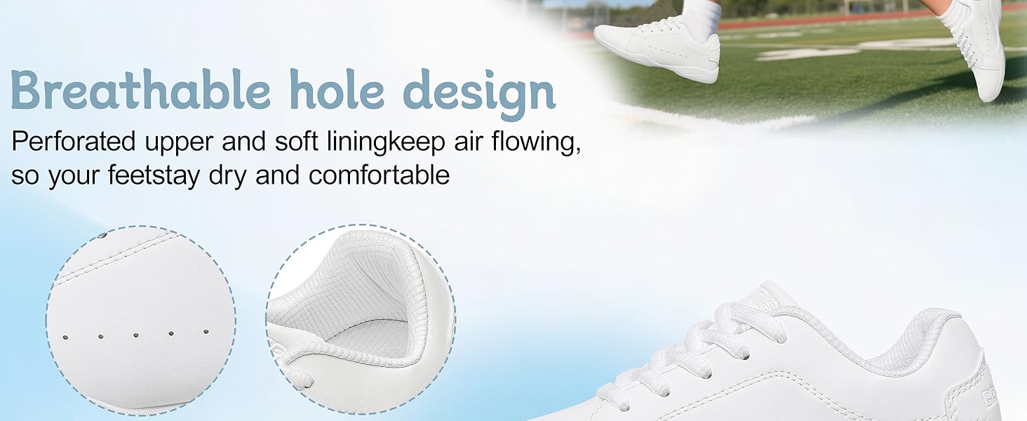 white cheer shoes