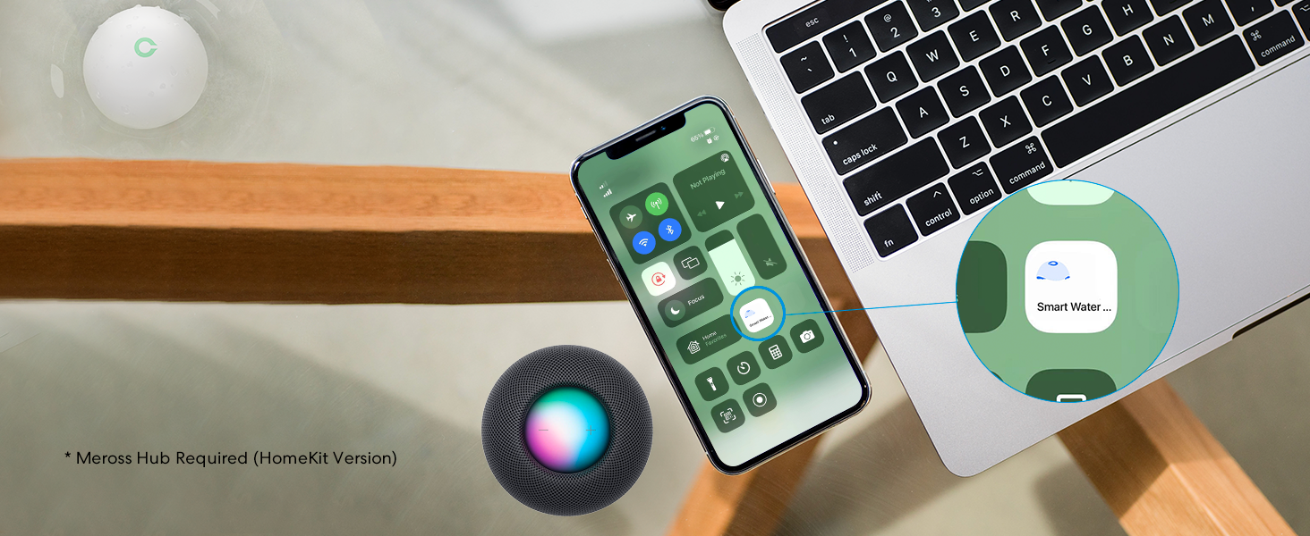 meross Smart Water Leak Detector, WiFi Water Sensor Support