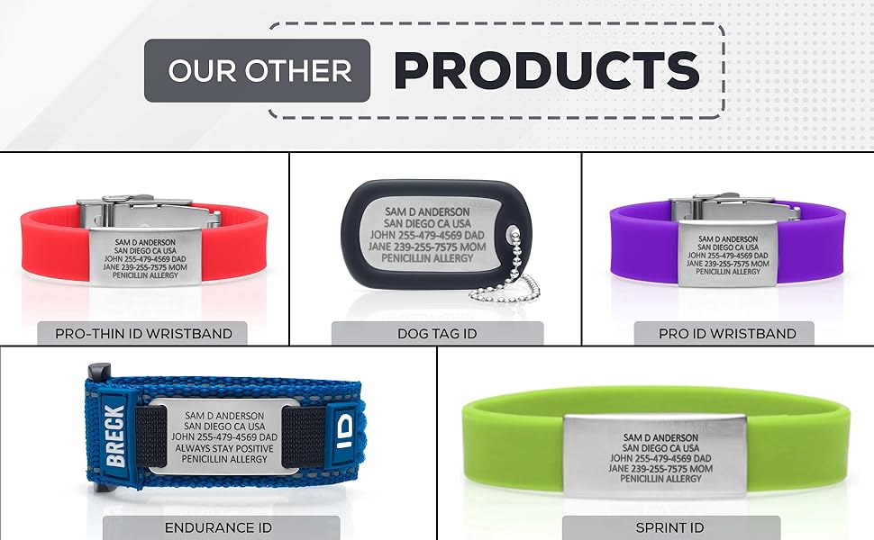 BRECK iD Custom Shoe Tags Medical Alert ID for Runners