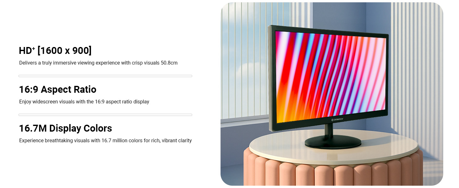 16.7M Display colors