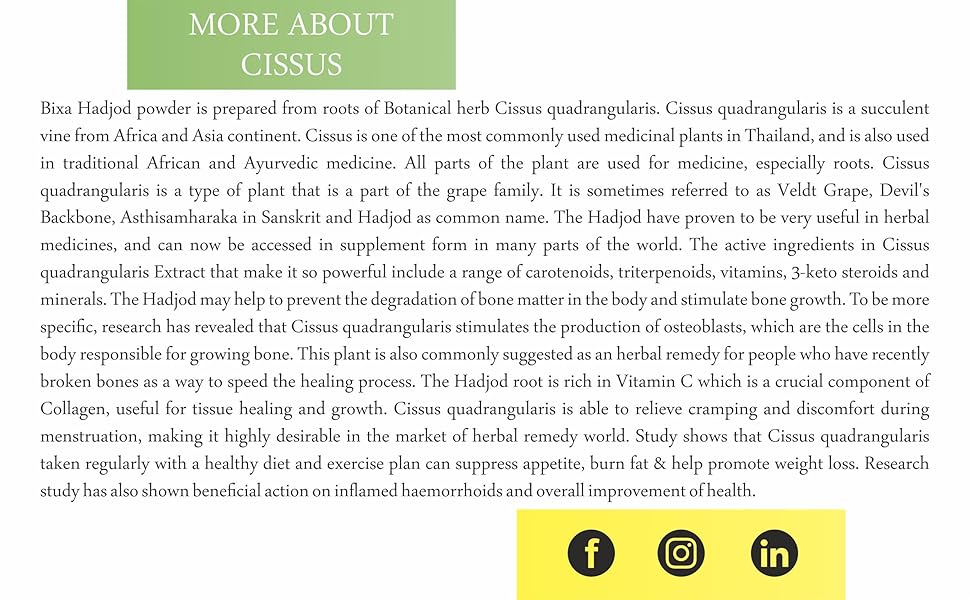 More about cissus