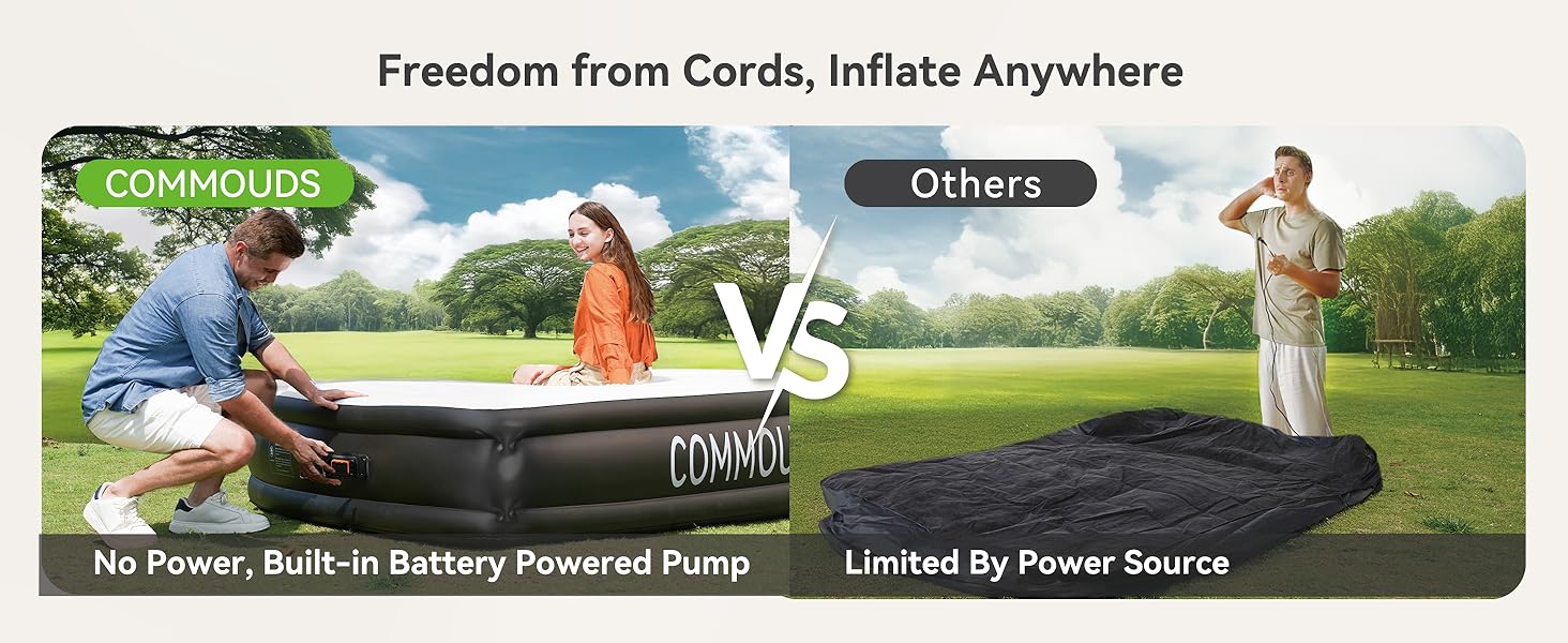 air mattress queen with built in pump