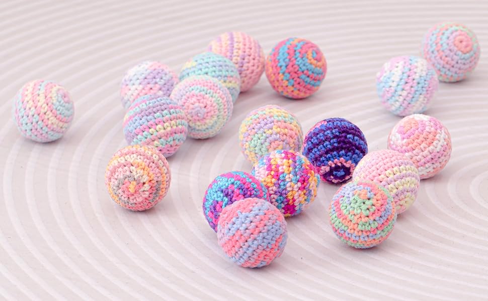 Colorful Woolen Yarn Cat Toys Ball with Bell