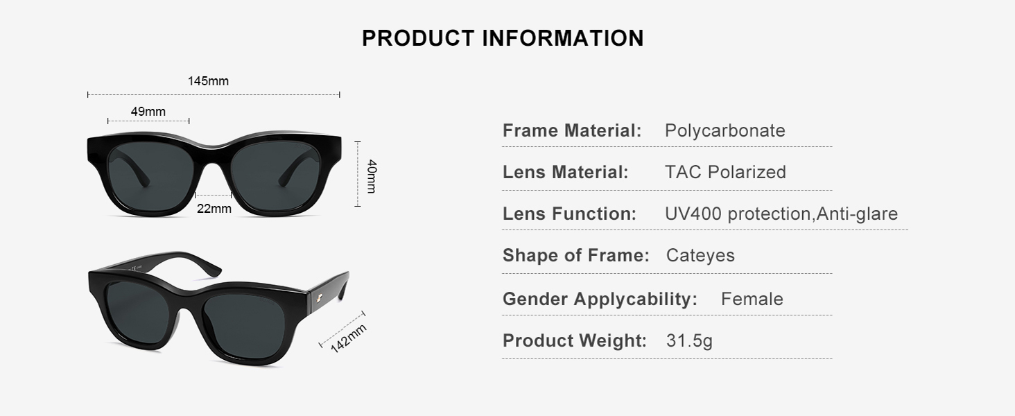 SOJOS Polarized Sunglasses womens men Trendy Small Designer Shades SJ2289