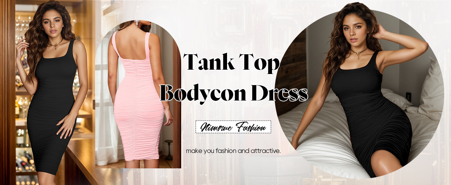 Women\u0026#39;s Sexy Casual Tank Top Bodycon Dress