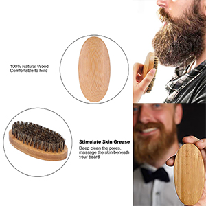 Ανδρική βούρτσα για γένια Boar Bristle Straightening