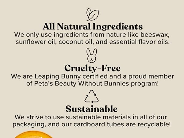 Sustainable, Cruelty Free ingredients