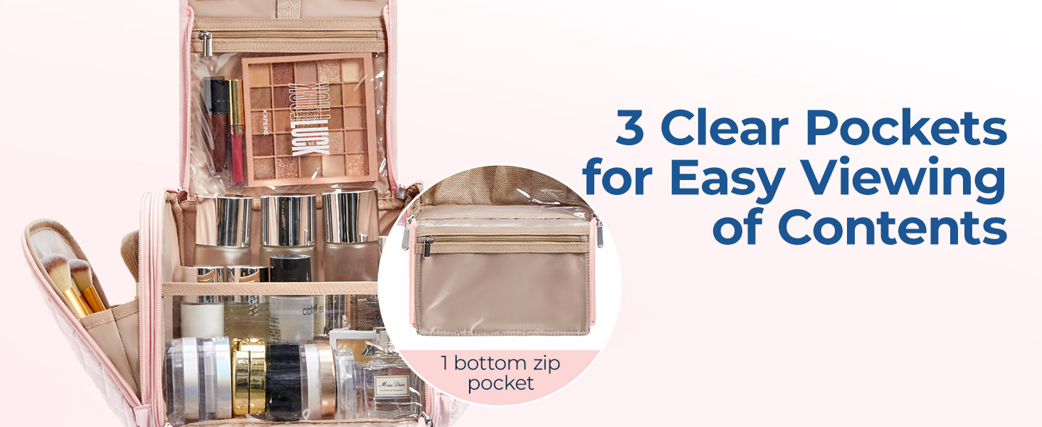 BAGSMART Travel Makeup Bag