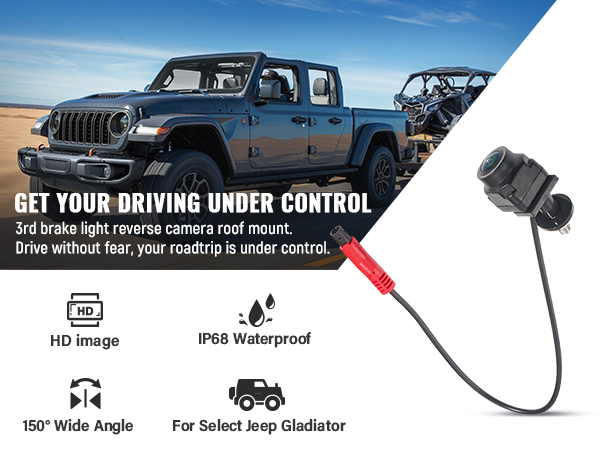 RED Wolf Front View Camera Select for Jeep Wrangler JL/JLR