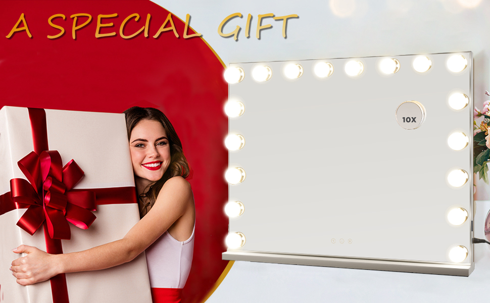 M MIVONDA Hollywood Vanity Mirror with 18LED Bulbs Lights