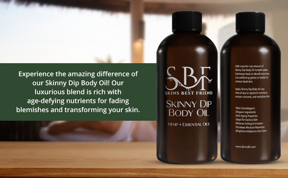 Skinny Dip Body Oil is nutrient rich blend of luxurious oil. 