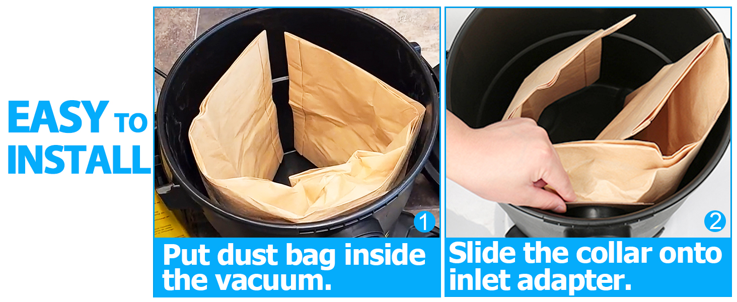 Zibopon 193100 Disposable Filter Bags Compatible with Stanley 56