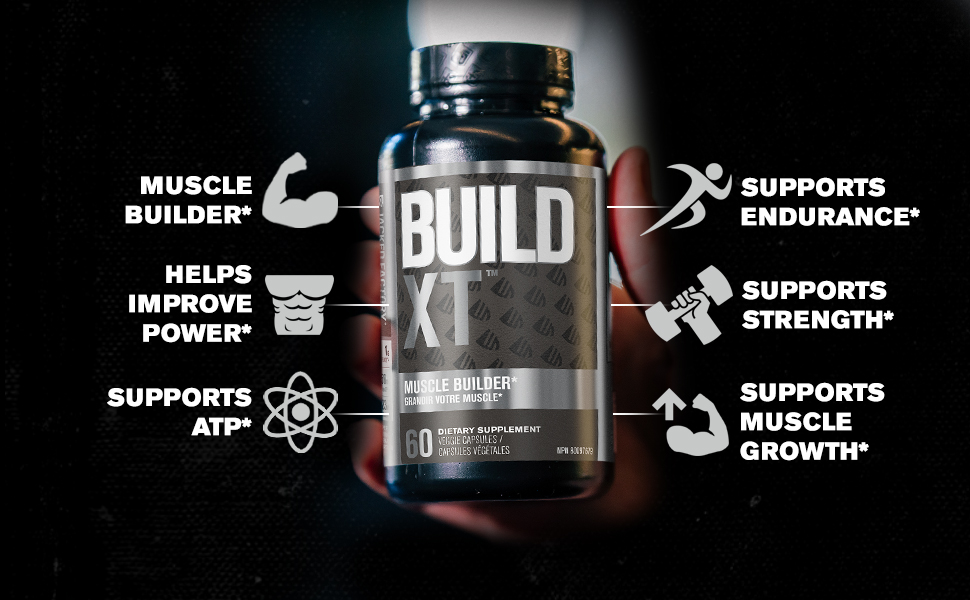 BuildXT Muscle Builder Pre Workout Muscle Building Supplement with