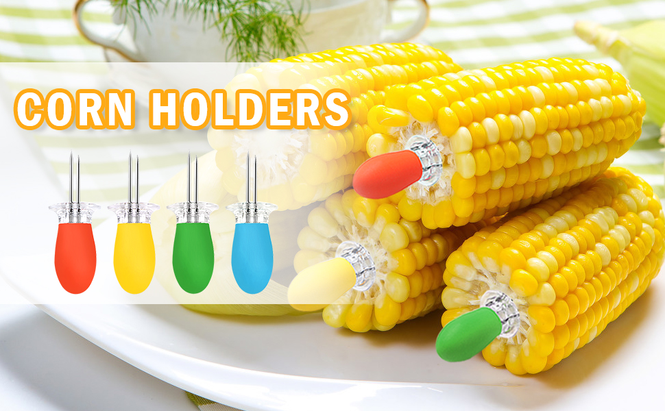 10Pcs/5Pairs Corn Holders Corn on The Cob Stainless Steel Corn Cob