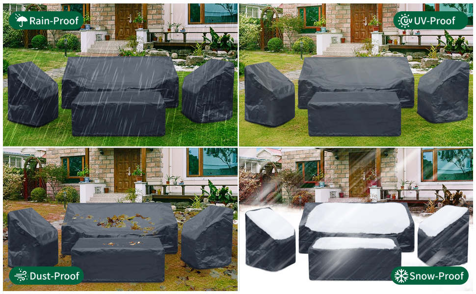 4 piece patio set cover Outdoor sofa set cover Multifunctional