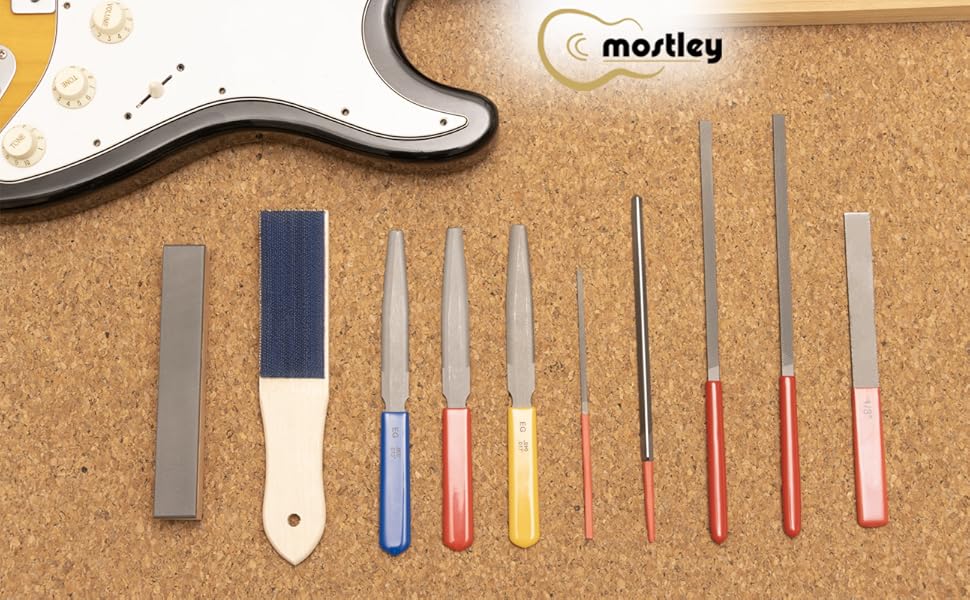 MOSTLEY Guitar 𝙁𝙧𝙚𝙩 𝙀𝙣𝙙 𝘿𝙧𝙚𝙨𝙨𝙞𝙣𝙜 𝙁𝙞𝙡𝙚, Work Fast Fine Teeth Fretend File, Single